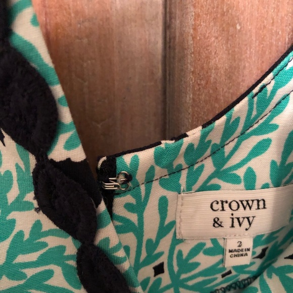 Crown & Ivey turquoise and navy dress - Picture 4 of 6